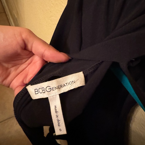 BCBGeneration Black Dress with Shoulder Pads - Picture 2 of 5